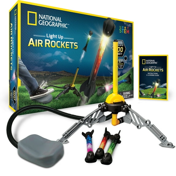 National Geographic Light-Up Air Rocket, Educational STEM Toy