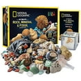 thumbnail image 1 of National Geographic 200 Piece Rock and Fossil Kit - Includes Prehistoric Fossils, Crystals, and Gemstones, 1 of 6
