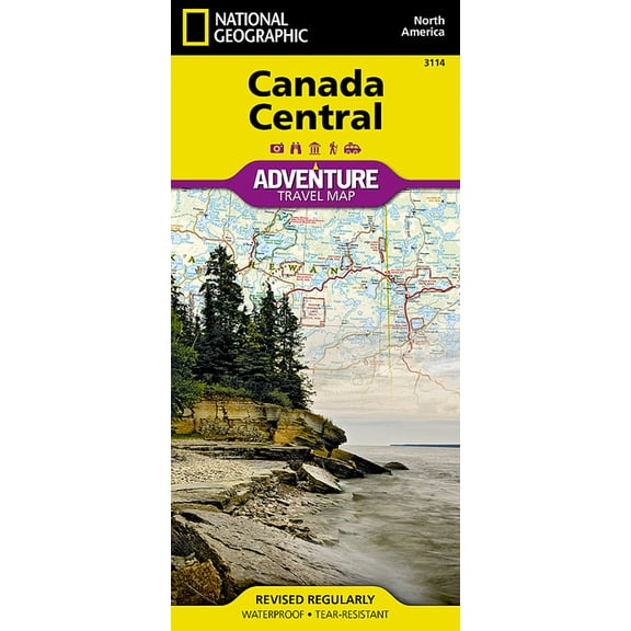 National Geographic Adventure Map Canada Central Map, Book 3114, (Paperback)