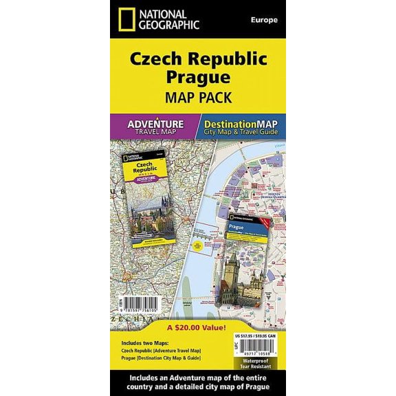 National Geographic Adventure Map: Czech Republic, Prague [Map Pack Bundle] (Other)