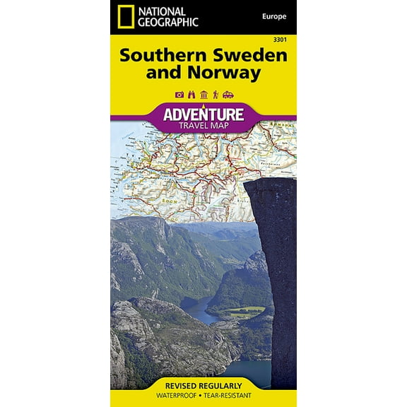National Geographic Adventure Map Southern Sweden and Norway Map, Book 3301, (Paperback)