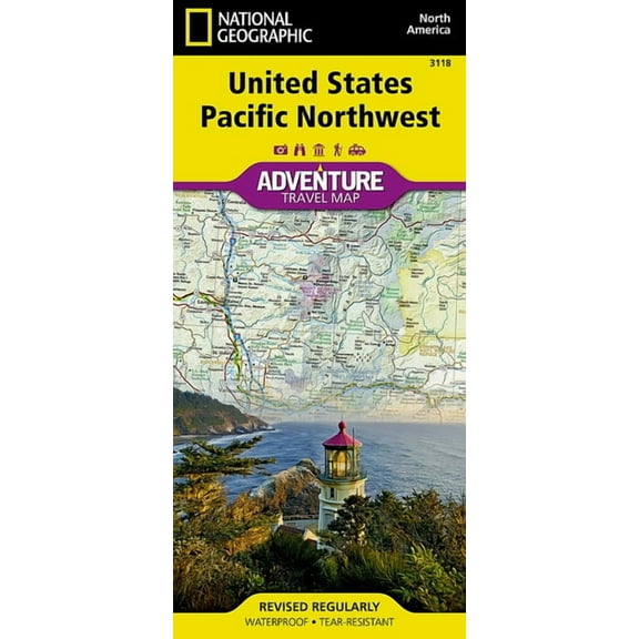 National Geographic Adventure Map: United States, Pacific Northwest - Folded Map