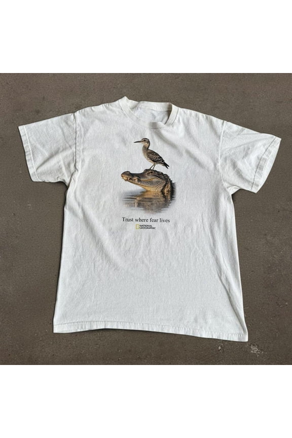 National Geographic Alligator Bird T-Shirt, Trust Where Fear Lives Tee