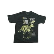 NATIONAL GEOGRAPHIC Boys Black Short Sleeve T-Rex Dinosaur Tee Shirt T-Shirt 4