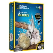 National Geographic Break Open 2 Geodes Science Kit for Child 8 Years and up, Includes Goggles