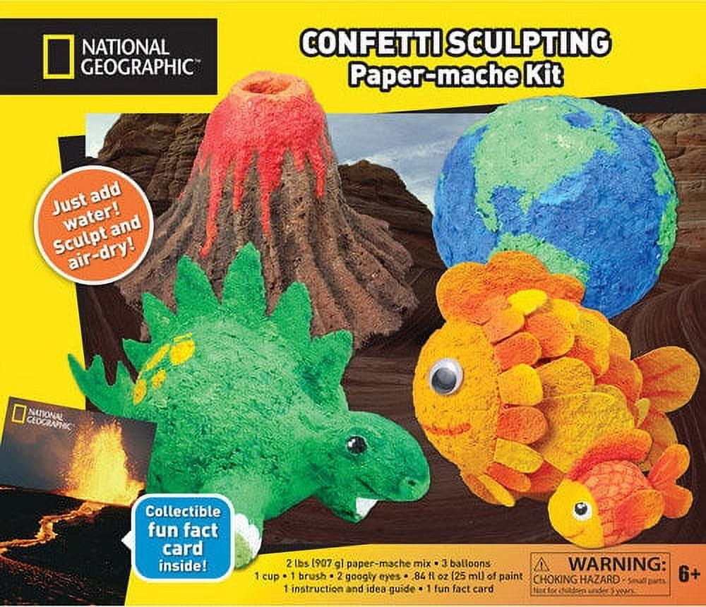 National Geographic Confetti Sculpting Paper-Mache Kit 