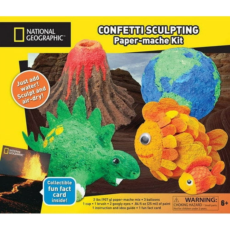 National Geographic Confetti Sculpting Paper-Mache Kit