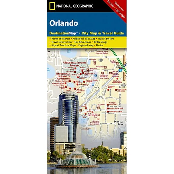 National Geographic Destination City Map Orlando Map, (Paperback)