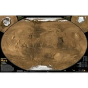 National Geographic Destination Mars 2-Sided Map, Laminated, 31.25 x 20.25