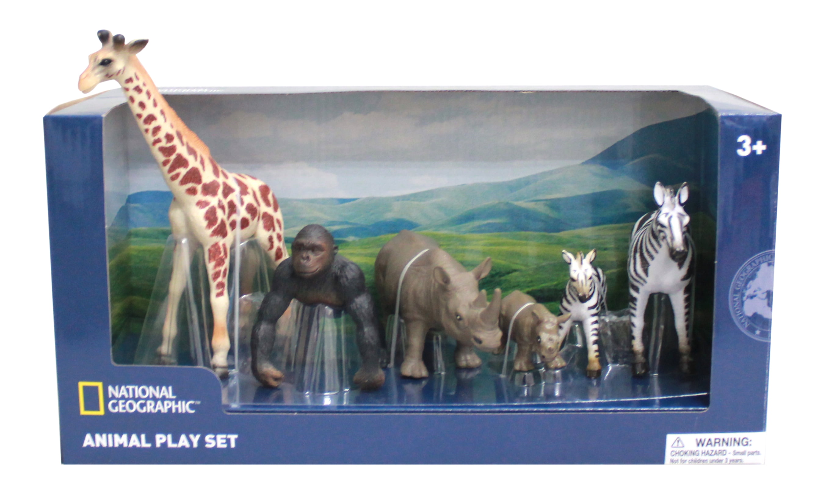 NATIONAL GEOGRAPHIC COLLECTION ■セット売りのみ National Geographic Giraffe Gorilla Rhinoceros Zebras Figurines