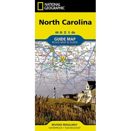 National Geographic Guide Map: North Carolina - Folded Map