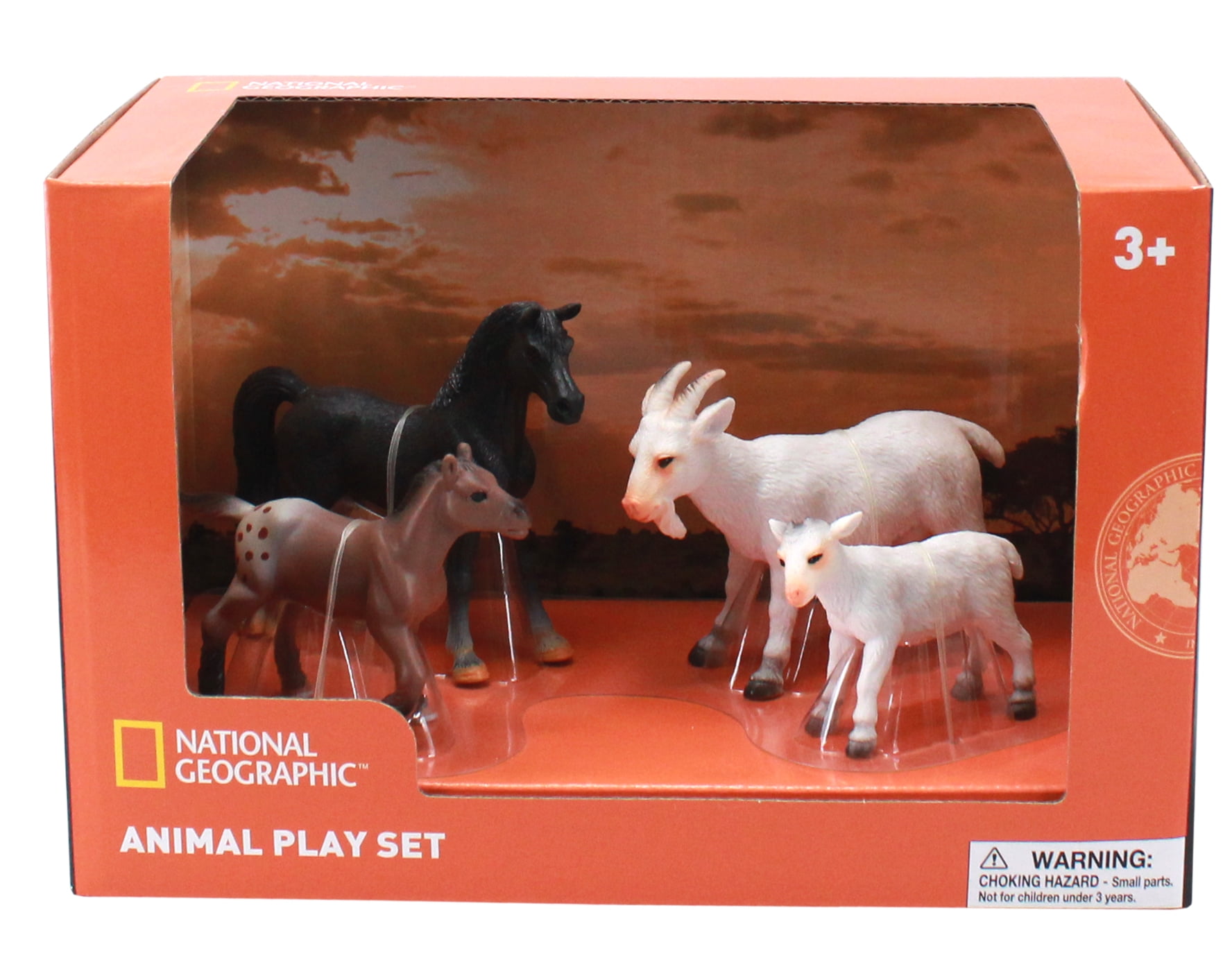 National Geographic Horses Goats Figurines, 4 pieces