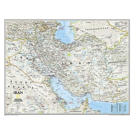 National Geographic: Iran Classic Wall Map (30.25 X 23.5 Inches)