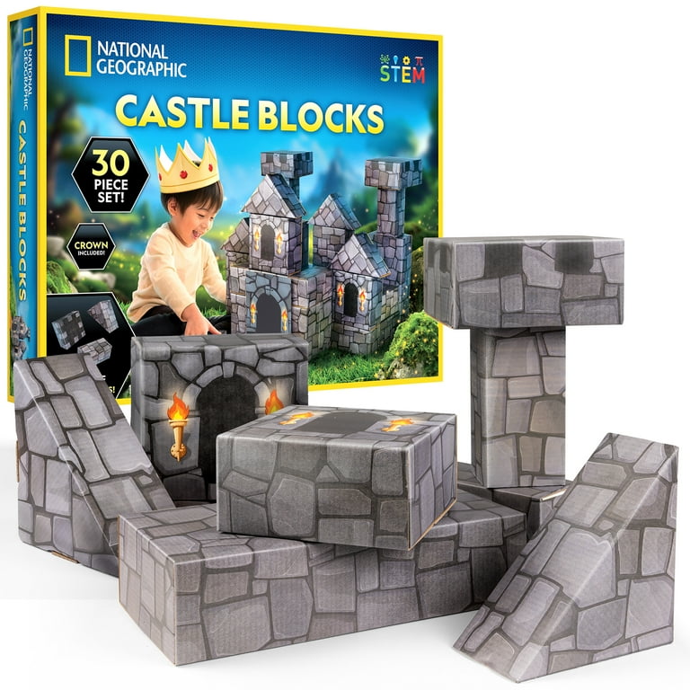 National Geographic Jumbo Cardboard Building Blocks, 30-Piece