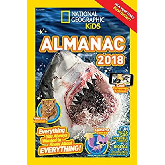 Pre-Owned National Geographic Kids Almanac 2018 (National Geographic Almanacs) (Hardcover) 1426327730 9781426327735