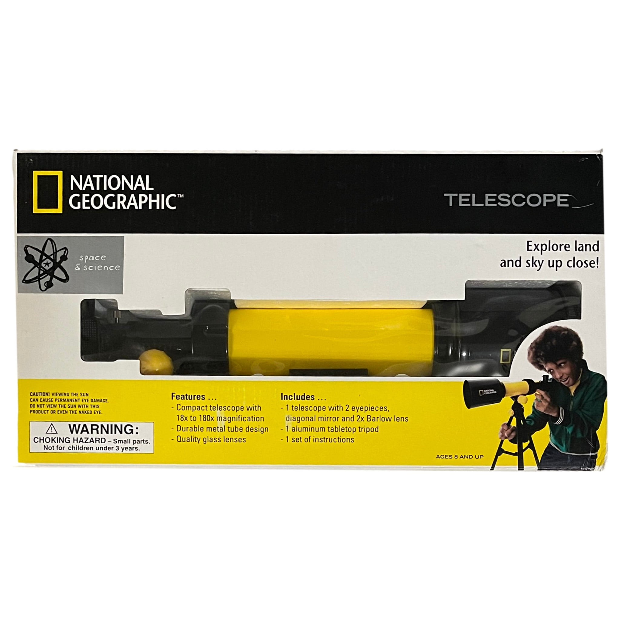 National Geographic Kids Compact Telescope with 18x to 180x