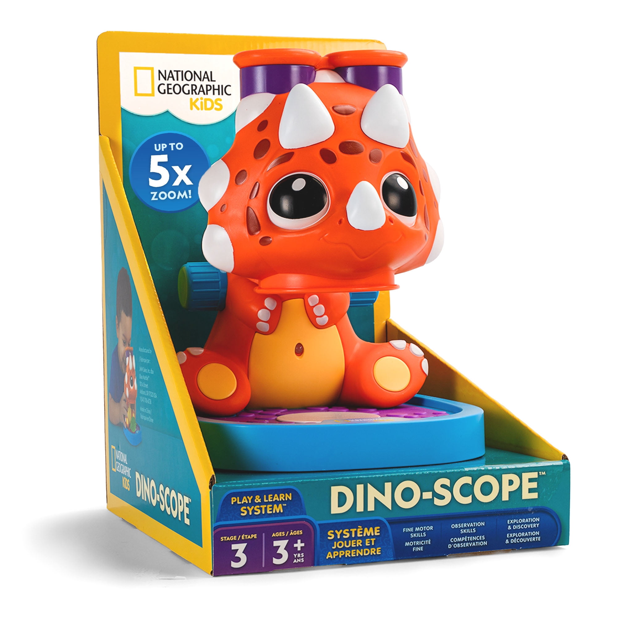 National Geographic Kids Dino-Scope Microscope Toy with LED Light, Ages 3+