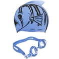 thumbnail image 1 of National Geographic Kids Swim Cap and Goggles Set, Silicone Strap and Cap, Kids S/M, 1 of 1