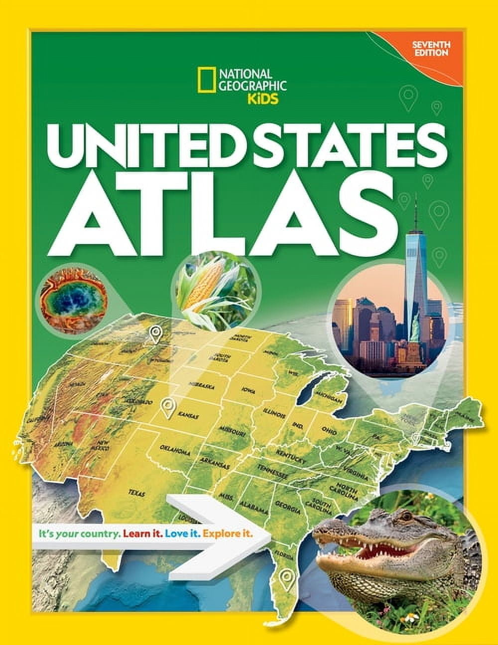 Ngk Atlases National Geographic Kids United States Atlas, 7th Edition, (Hardcover)