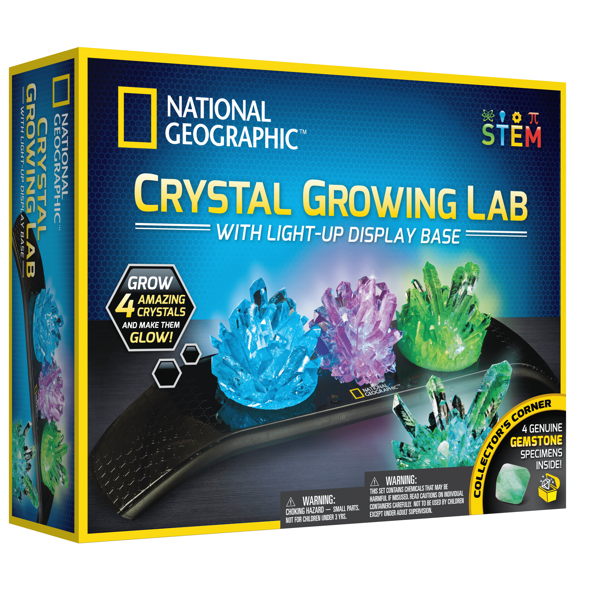 National Geographic Craft Kits for Kids - Crystal Growing Kit, Grow 6 Crystal Trees in Just 6 Hours, Educational Craft Kit with Art Supplies, Geode