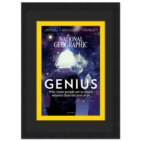 National Geographic Magazine Display Frame - Includes Acrylic, Backing, and Black Mat - Fits Any