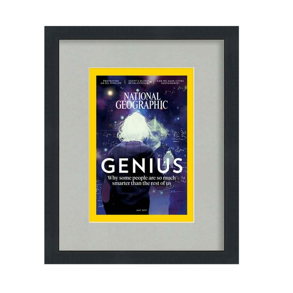 National Geographic Magazine Display Frame - Includes Acrylic, Backing, and Grey Mat - Fits Any