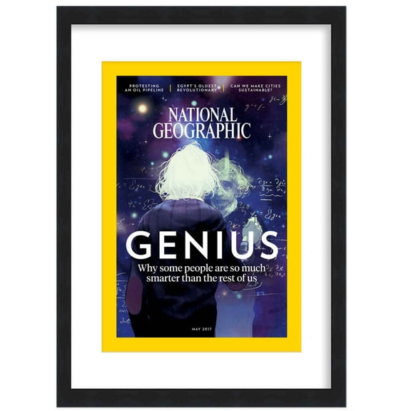 National Geographic Magazine Display Frame - Includes Acrylic, Backing, and White Mat - Fits Any