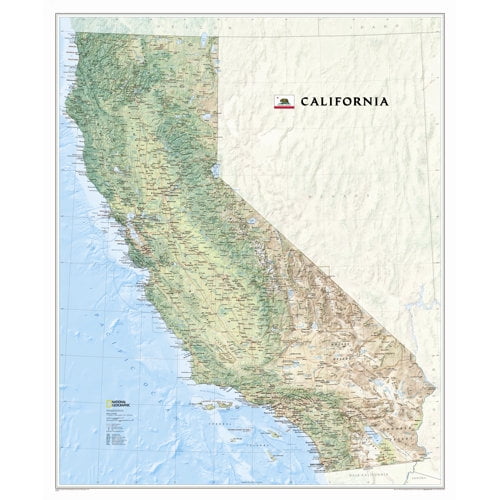 National Geographic RE01020371 Map Of California Wall Map