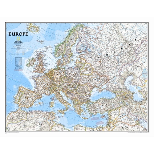 National Geographic Maps Europe Classic Wall Map
