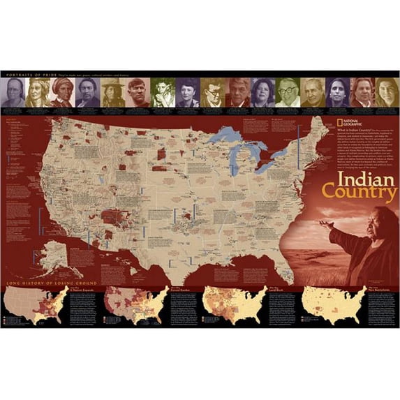 National Geographic RE00620315 Map Of Indian Country