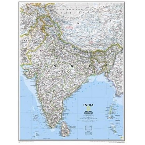 National Geographic RE00620550 Map Of India - Laminated