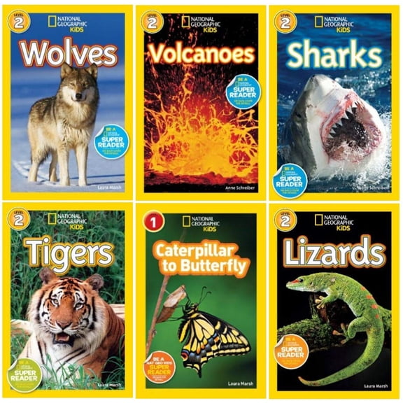 National Geographic Kids Readers 6 Book Set (National Geographic Kids Readers, Levels : 1 & 2) by Anne Schreiber (2012-08-01)