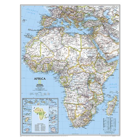 National Geographic Reference Map National Geographic Africa Wall Map - Classic (24 X 30.75 In), (Paperback)