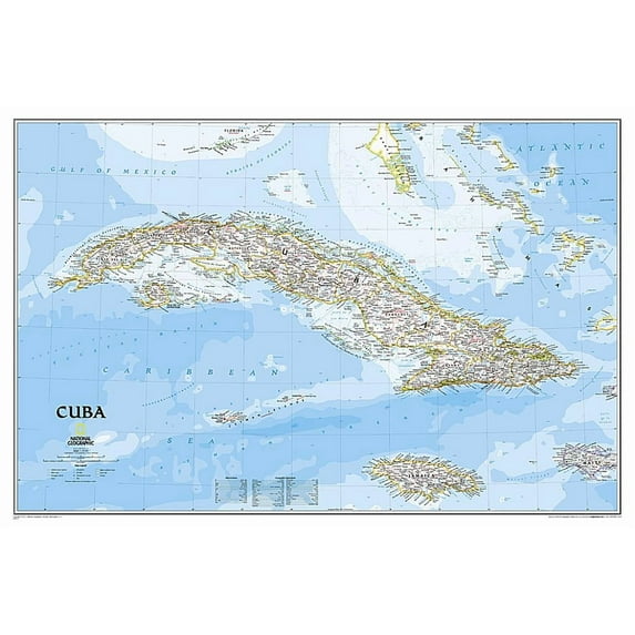 National Geographic Reference Map National Geographic Cuba Wall Map - Classic - Laminated (Poster Size: 36 X 24 In), (Paperback)
