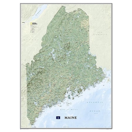 National Geographic Reference Map: National Geographic Maine Wall Map - Laminated (30.25 X 40.5 In) (Other)