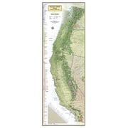 National Geographic Reference Map National Geographic Pacific Crest Trail Wall Map in Gift Box 18 X 48 In, Paperback