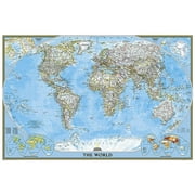 National Geographic Reference Map National Geographic World Wall Map - Classic - Laminated Poster Size 36 X 24 In Other