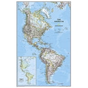 National Geographic The Americas Classic Map, Laminated