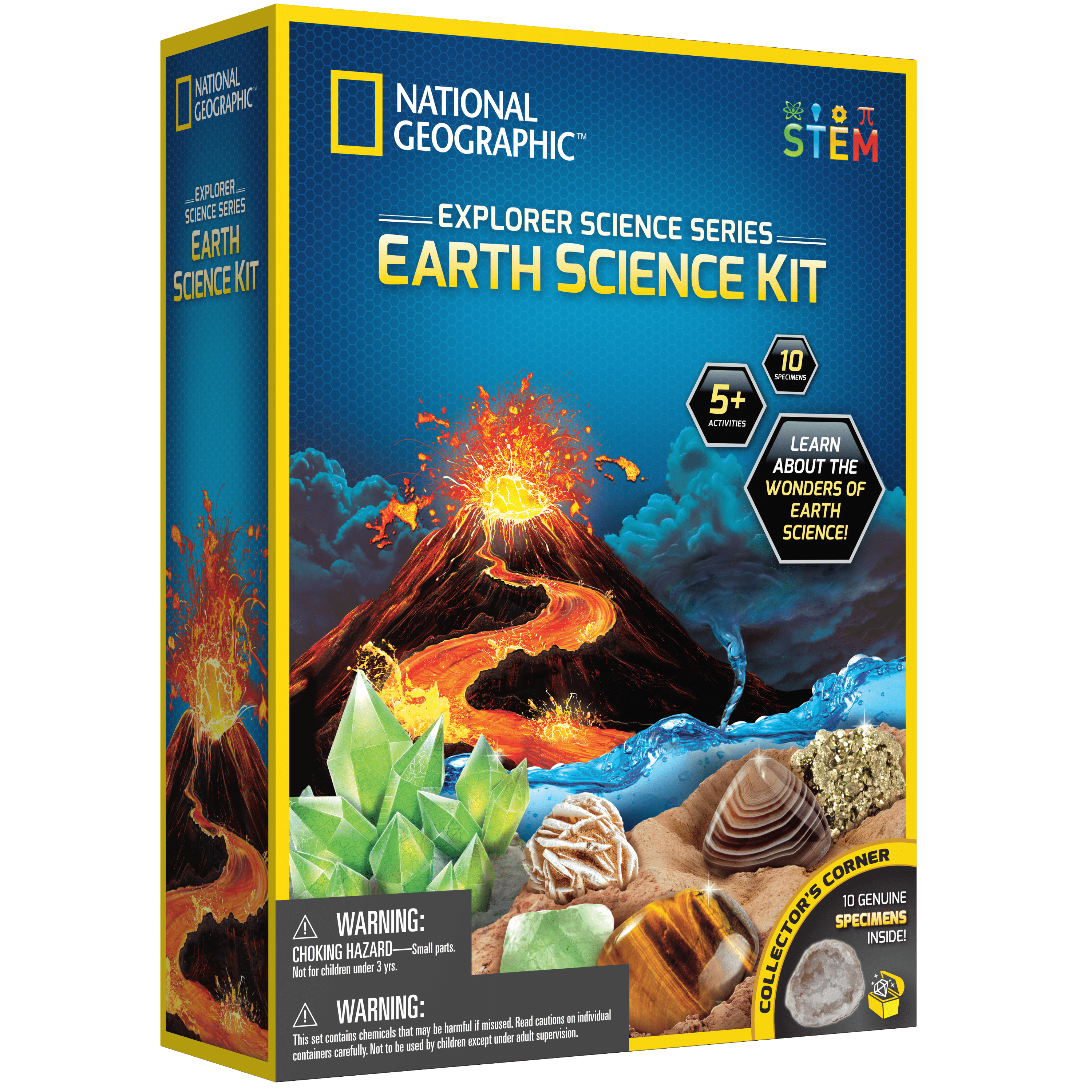 National Geographic Science Kit Bundle (Dino Fossil Shark Tooth and Crystal  Lab)