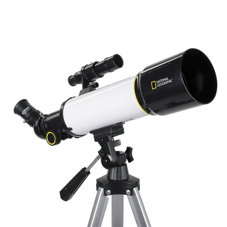 National Geographic - SKY VIEW 70 70mm Refractor Telescope with Panhandle Mount - White