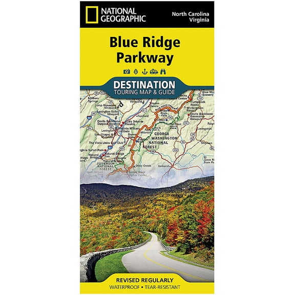 National Geographic Southeast Blue Ridge Parkway Map: Explore North Carolina & Virginia