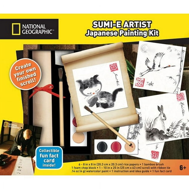 National Geographic Sumie Artist Japanese Painting Kit
