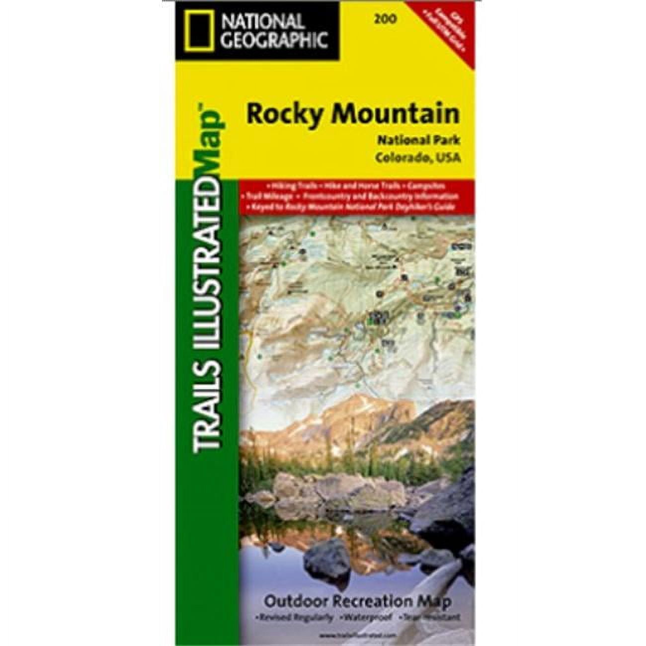 National Geographic TI00000200 Map Of Rocky Mountain National Park