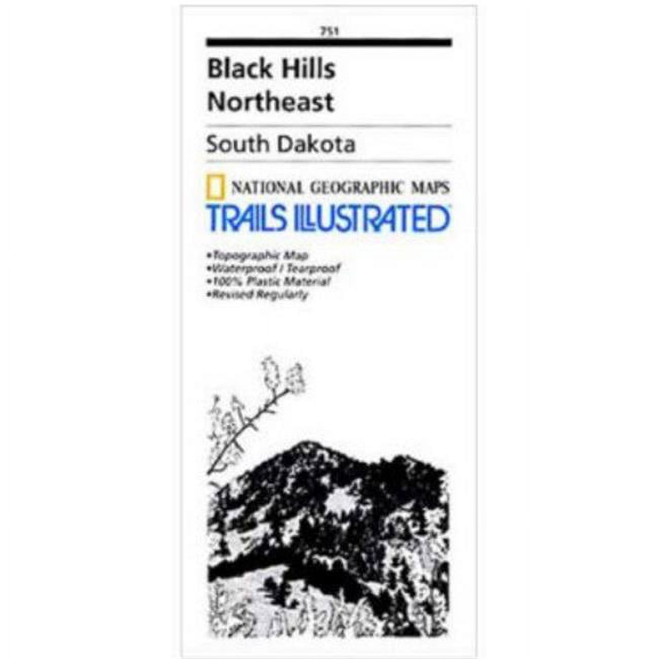 National Geographic TI00000751 Map Of Black HillsNortheast South