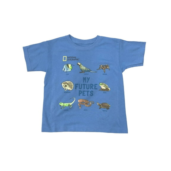 National Geographic Toddler Boys Blue My Future Pets T- Tee Shirt 2T