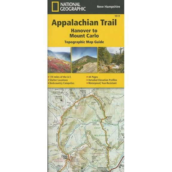 National Geographic Topographic Map Guide: Appalachian Trail: Hanover to Mount Carlo Map [New Hampshire] (Other)