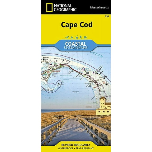 National Geographic Trails Illustrated M Cape Cod Map, Book 250, (Paperback)