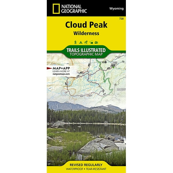 National Geographic Trails Illustrated M Cloud Peak Wilderness Map, Book 720, (Paperback)