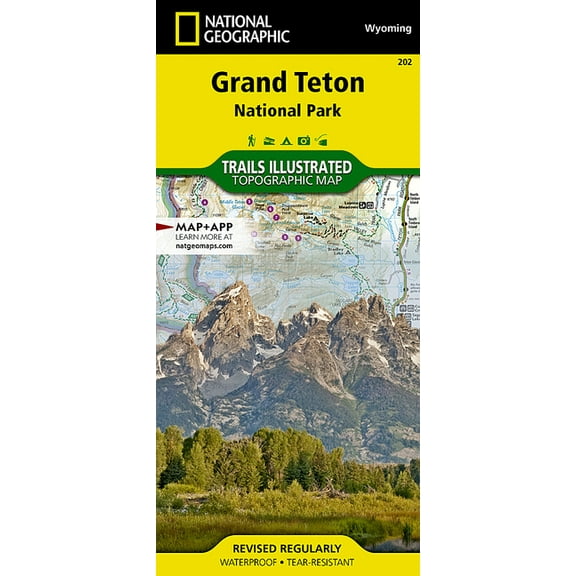 National Geographic Trails Illustrated M Grand Teton National Park Map, Book 202, (Paperback)
