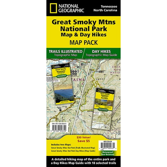 National Geographic Trails Illustrated M Great Smoky Mountains Day Hikes and National Park Map [Map Pack Bundle], (Paperback)